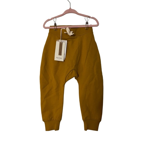 Gray Label Mustard Yellow Baggy Pants Size 12-24 Months NWT Organic Cotton - Picture 1 of 3